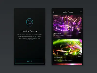 Venu App app bar branding club gradient icon ios launcher logo order restaurant