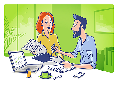 Characters illustration bank characters identity illustrations