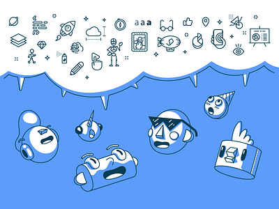 Chitchat art character code design editorial geometric icon illustration meme pepe robot robots