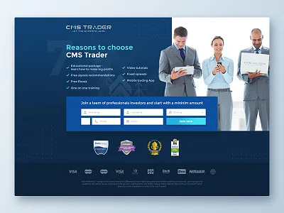 Landing page 2017 blue flat landing ui web webdesign webpage website
