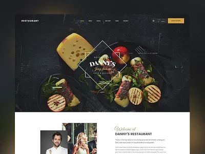 Restaurant Website blog clean interface restaurant shop theme ui ux web design website wireframe wordpress