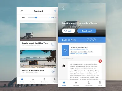 Renting real estate app app design hetic meneur product renting thadde travel ui ux