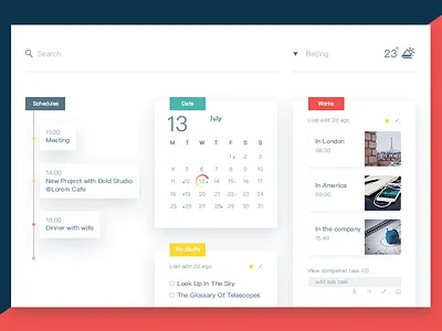 To Do List card clean color data do list search to to do ui web