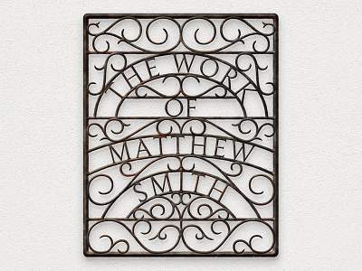 Available for Hire ✌🏼 custom font iron lettering ornament ornate type type design typography wrought iron