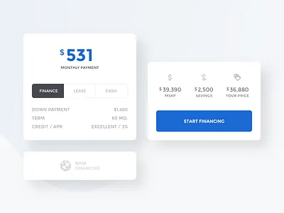 Vehicle Financing clean currency data financing light money onsite payment purchase ui ux web design