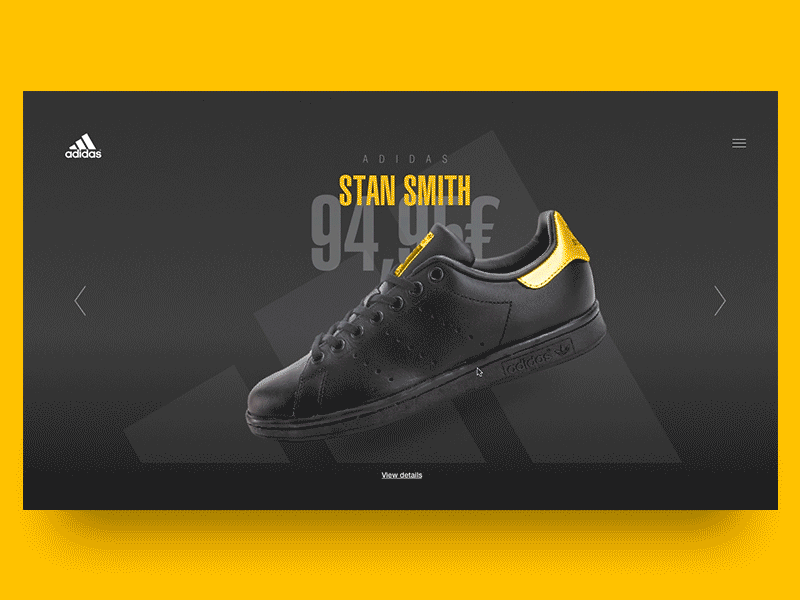 Adidas Product Page Transition v2 with .prd adidas animation drag principle product product page transition ui ux