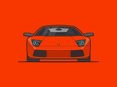 Lamborghini Murcielago 2d car illustration lambo lamborghini murcielago