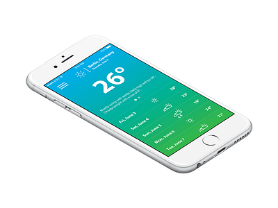 Weather App app clean ios iphone mobile simple weather