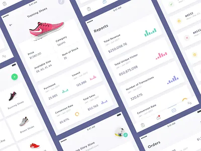 #Exploration | Complete Screen Online Shop App android app chart commerce data ios online order report shop stats