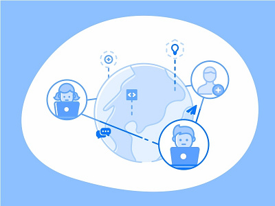 Join Community animation api code community developer icon illustration join line paper print tools