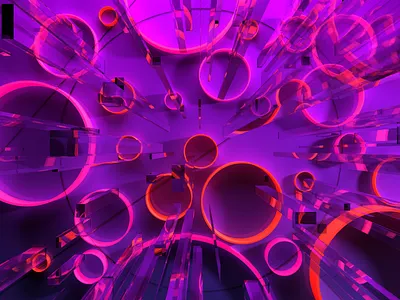 Technicolor Beat 3d animation circle color glass illustration motion shot still