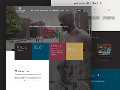 UL Foundation college dark education foundation fundraising limerick photography serif ui university web