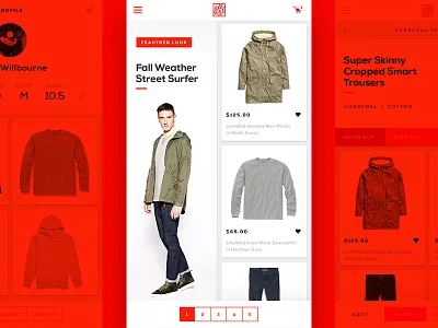 Apparel E-commerce Mobile Preview app clothing e commerce interface live wild mobile site ui website