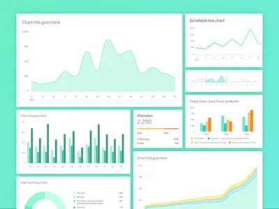 Britecharts Kitchen Sink 2 analytics area chart bar chart charts d3 dashboard data library
