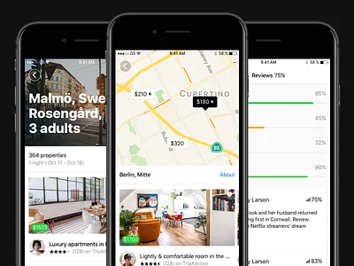 Stack Booking Screens booking location search ui ui kit