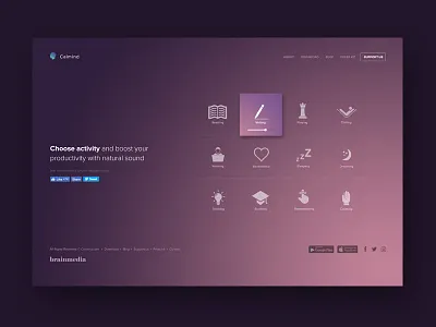 Calmind.com activity brand design product productivity tool ui ux webdesign