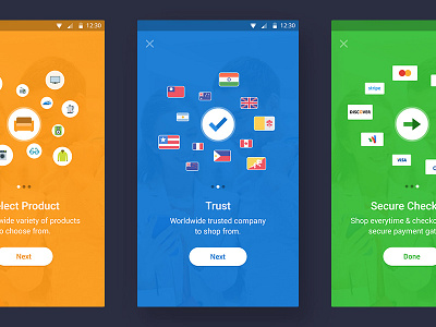 Amazon Walkthrough Screen amazon amazon android app android design ecommerce onboarding walkthrough