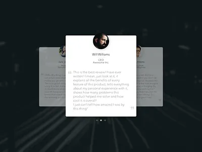 Testimonials - Daily UI 039 card cards clean dailyui download free minimal shadow sketch slider testimonials web