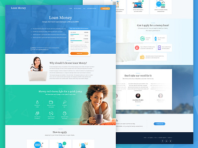 Money Loan website design advising advisory consultation financial loan small business