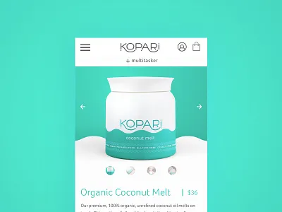 Kopari Product Page conversion ecommerce mobile commerce product page shopify