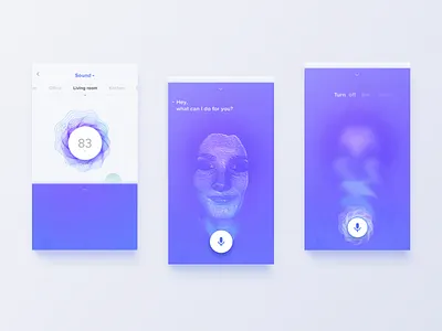 Smarthome app - Voice Control ai artificial intelligence augmented reality futuristic mobile plat4m smart home smarthome ui ux voice