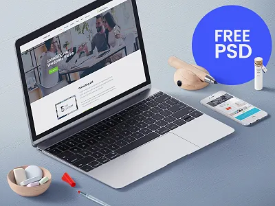 Free PSD : Business Templates business free psd freebie mockup team testimonial testimonials theme ui ux