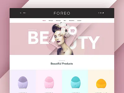 FOREO Preview design ecommerce layout redesign type ui ux web website