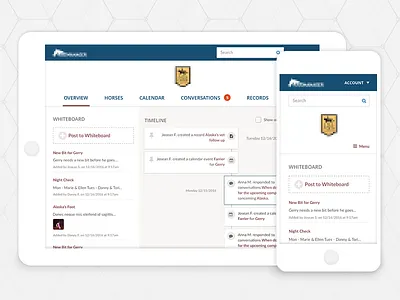 Barn Management Application app application barn filter horse interface list nav records search ui