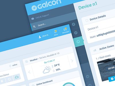 UI Design blue organization system ui design