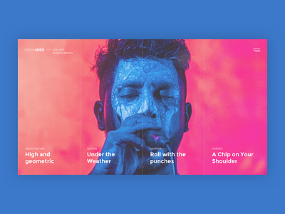 Infrared - Creative Photography Portfolio clean colors grid homepage intro minimal photography template themeforest ui webdesign website