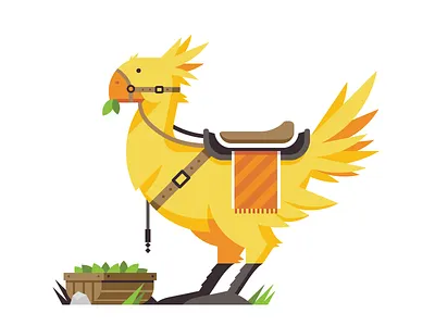 RetroMill: Wark! bird chocobo final fantasy leaf playstation saddle snes video games