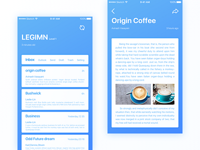 Daily UI Designer Challenge #020 Inbox And Conversation Page app application conversation email grid inbox ui ux