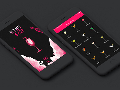 Wine Shop App design drink ios psd ui ux wine