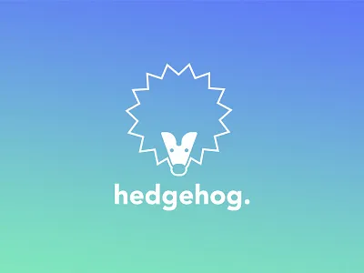 Fintech Brand Design clean fintech gradient hedgehog logo simple start up vector web app