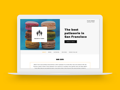 Restaurant Website bakery cafe color landing minimal restaurant template ui website