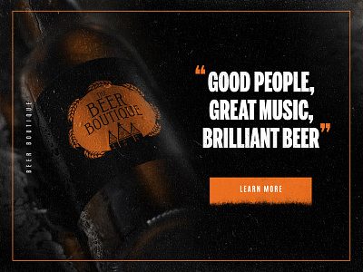 Beer Boutique ale beer black bottle branding dark grunge logo orange texture