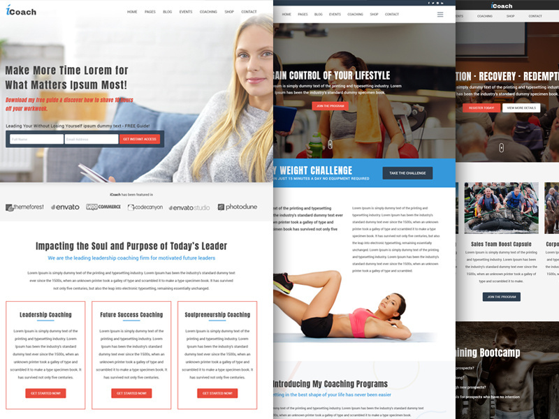 Example of iCoach - For Coaches, Speakers, Fitness Trainers & Entrepreneurs