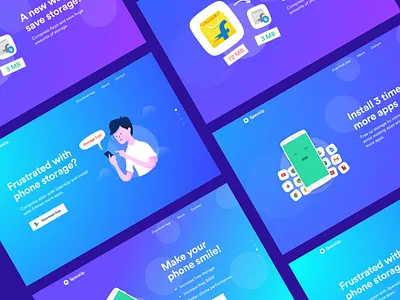 Spaceup apps install landing mobile responsive spaceup storage ui web