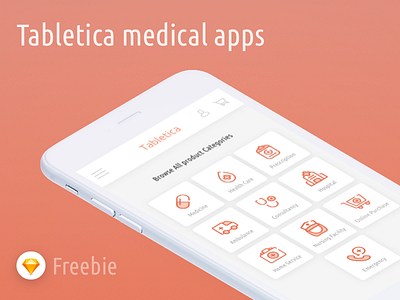 Tabletica medical apps - Freebie admin panel android apps branding dashboard freebie hospital illustration ios iphone landing page medical minimal mobile app popular design product sketch ui ux web design