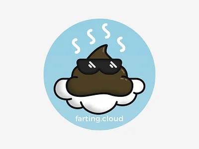 Poop Cloud Stickers cloud poop steam sunglasses