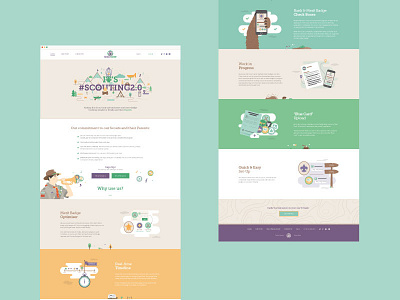 Scoutmode badges boy scout home page illustration ranks scout scouting web web app web design