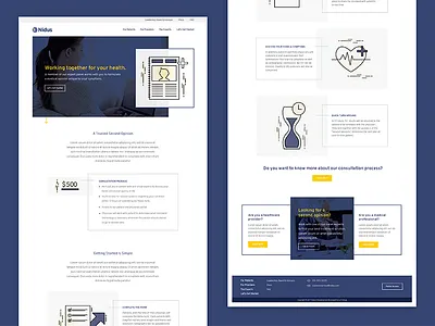 Nidus :: Homepage consultation healthcare hospitals icons illustration medical opinion symptoms ui ux web web design