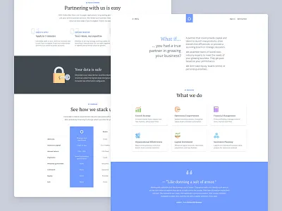 Grō Capital • How it works advisory capital compare fintech how it works illustrations landing page learn lending table