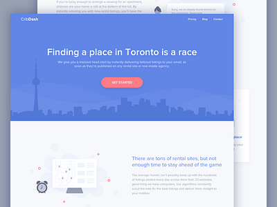 CribDash landing page apartment form landing page marketing preferences rental