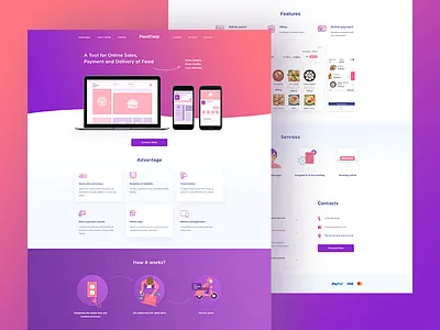 Foodcorp clean landing landing page ui ux web webdesign