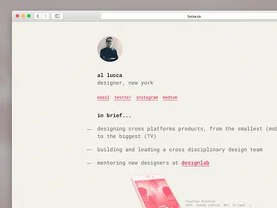 Personal Site designer new york personal