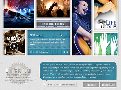 early web designs - church themes front end development ui design web design