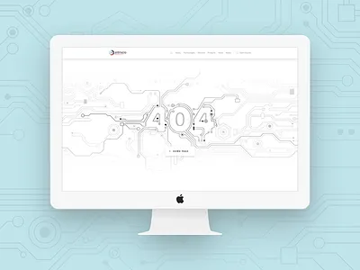 Antmicro's website - 404 page flat design graphic design illustration light sketch technology web design website
