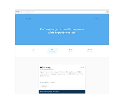 Small Cos. challenges companies hiring jobs landing page recruiting small business small company
