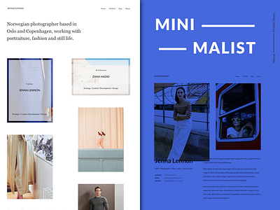 Portfolio Website design flat interface landing minimal photography product simple ui ux web